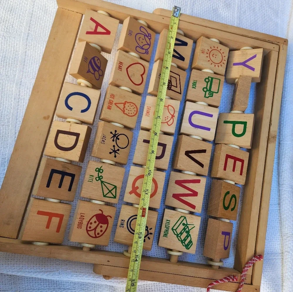 Vintage‎ Woodblock Alphabet learning game